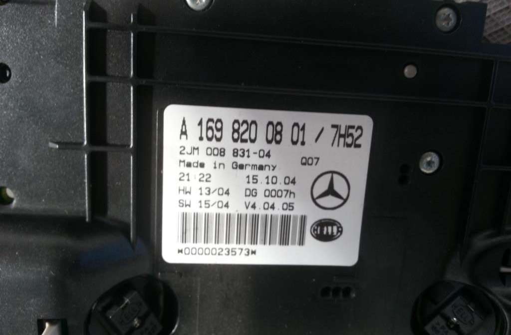 Mercedes A-Klasse W169 Innenleuchte Dachleuchte vorn A1698200801